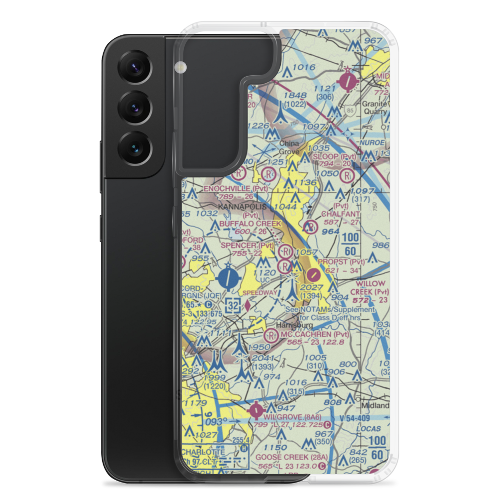 Buffalo Creek Airport (4NC8) VFR Sectional Samsung Case Samsung Galaxy S22 Plus model shown