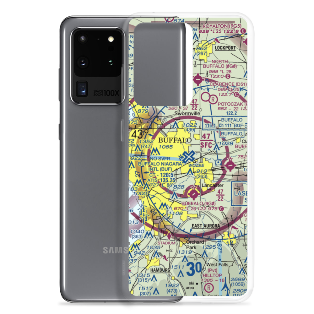 Buffalo Niagara International Airport (BUF) VFR Sectional Samsung Case Samsung Galaxy S20 Ultra model shown