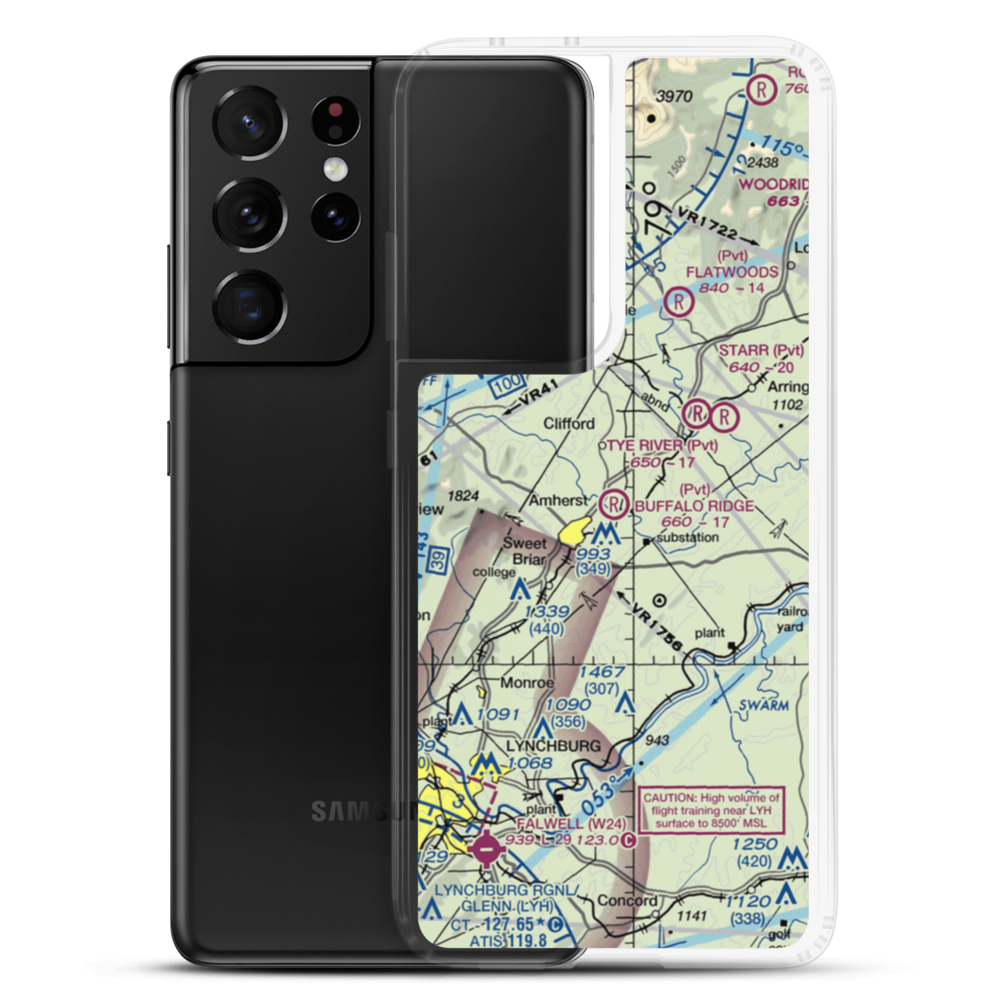 Buffalo Ridge Airport (8VG4) VFR Sectional Samsung Case Samsung Galaxy S21 Ultra model shown