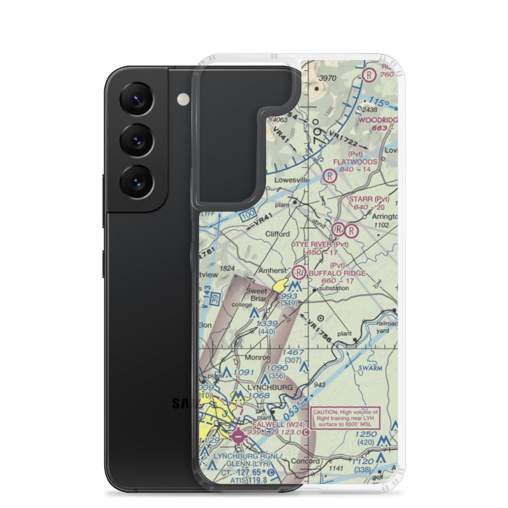 Buffalo Ridge Airport (8VG4) VFR Sectional Samsung Case Samsung Galaxy S22 model shown