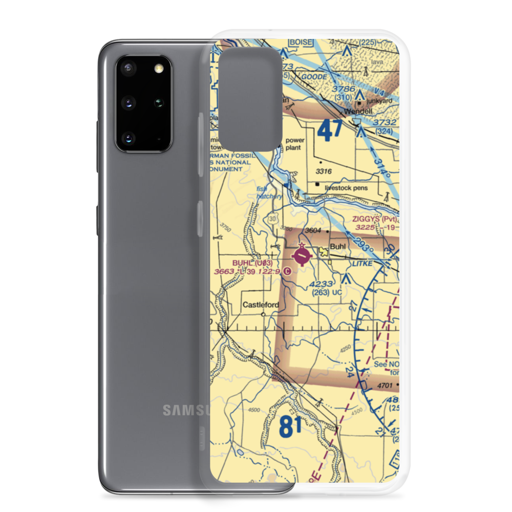 Buhl Municipal Airport (U03) VFR Sectional Samsung Case Samsung Galaxy S20 Plus model shown