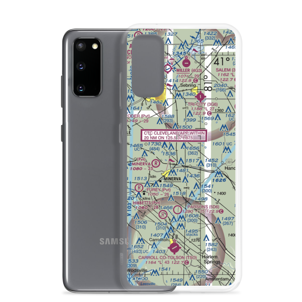 Bulick Field (OH13) VFR Sectional Samsung Case Samsung Galaxy S20 model shown