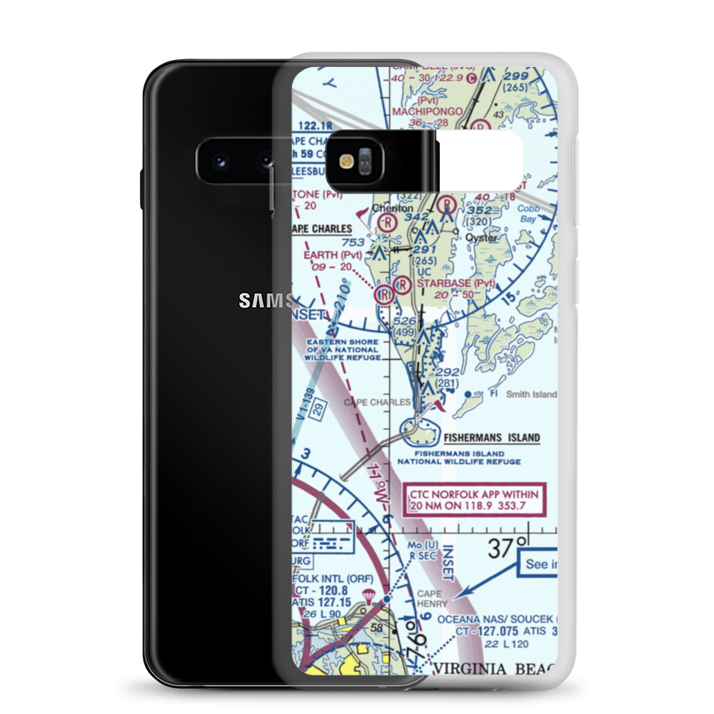 Bull Farm Airport (VG33) VFR Sectional Samsung Case Samsung Galaxy S10 model shown