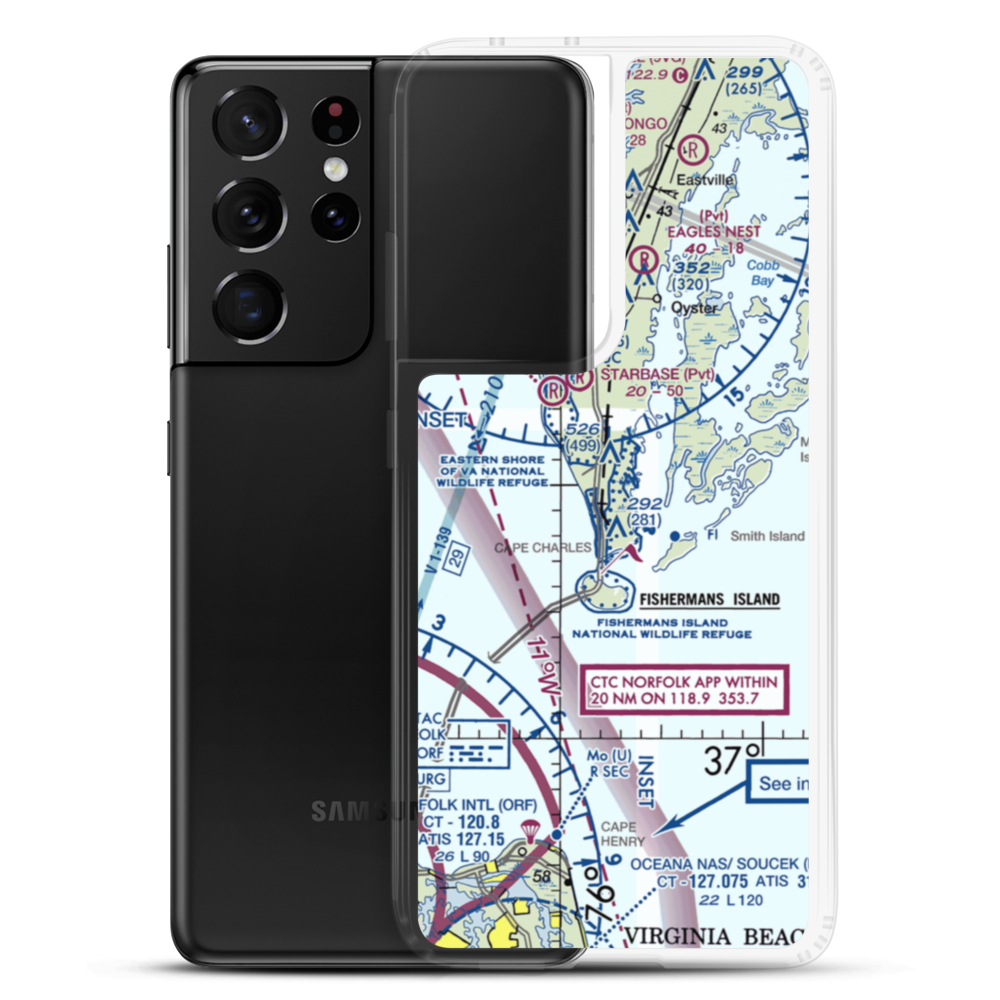 Bull Farm Airport (VG33) VFR Sectional Samsung Case Samsung Galaxy S21 Ultra model shown