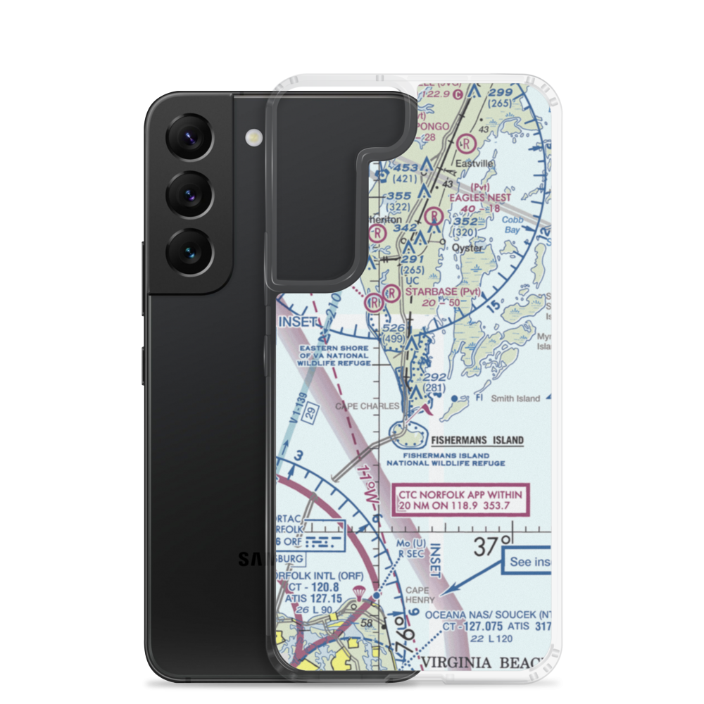 Bull Farm Airport (VG33) VFR Sectional Samsung Case Samsung Galaxy S22 model shown