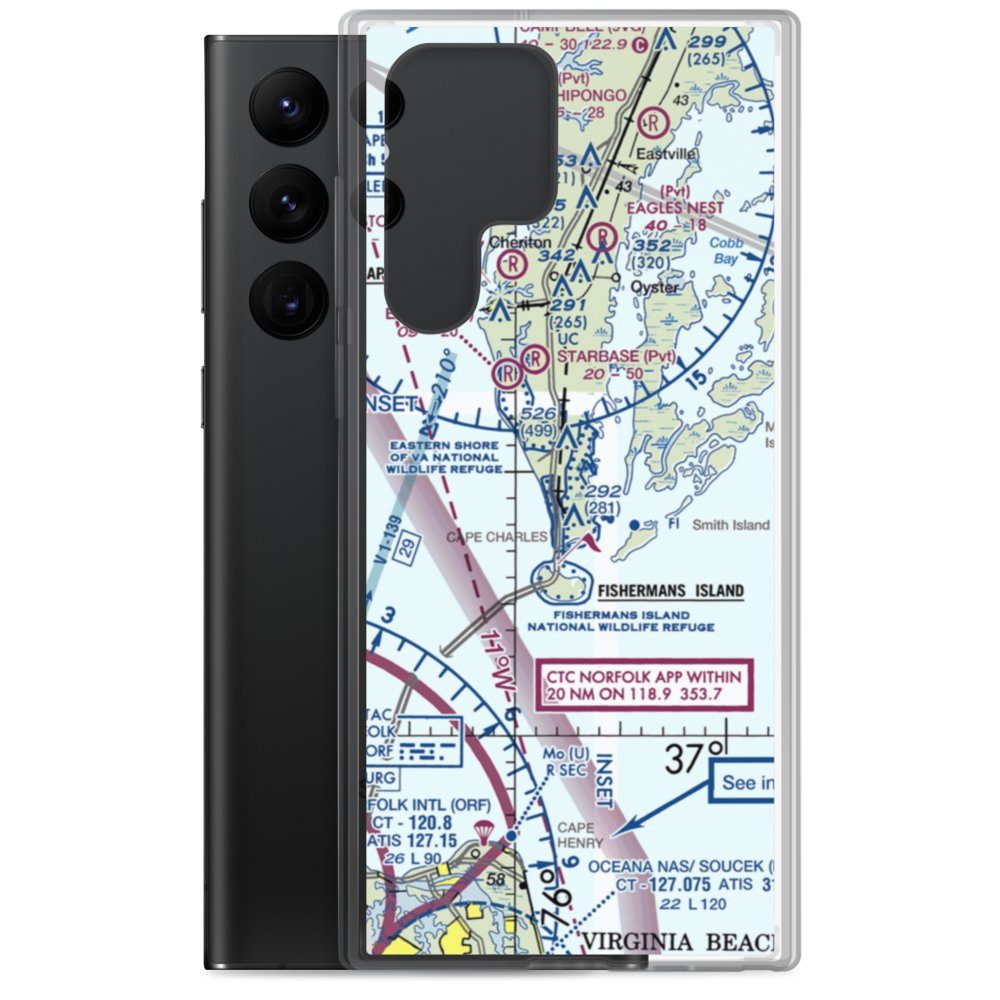 Bull Farm Airport (VG33) VFR Sectional Samsung Case Samsung Galaxy S22 Ultra model shown
