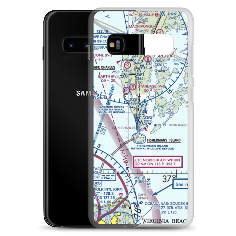 Bull Farm Airport (VG33) VFR Sectional Samsung Case Samsung Galaxy S10+ model shown