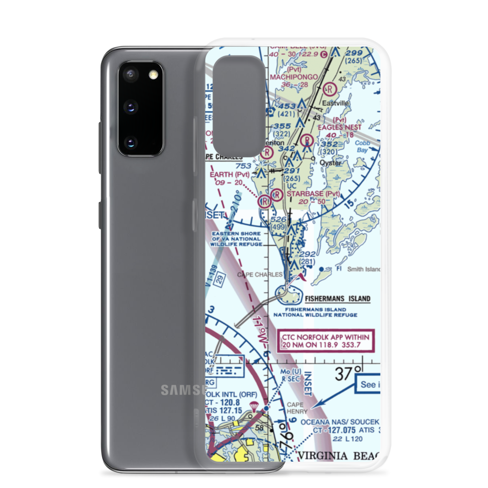 Bull Farm Airport (VG33) VFR Sectional Samsung Case Samsung Galaxy S20 model shown