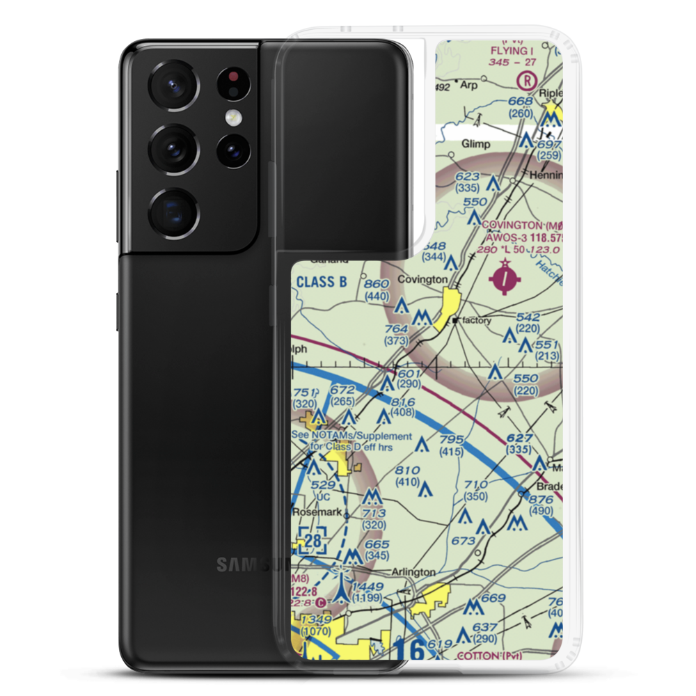Bull Run Airport (8TN9) VFR Sectional Samsung Case Samsung Galaxy S21 Ultra model shown