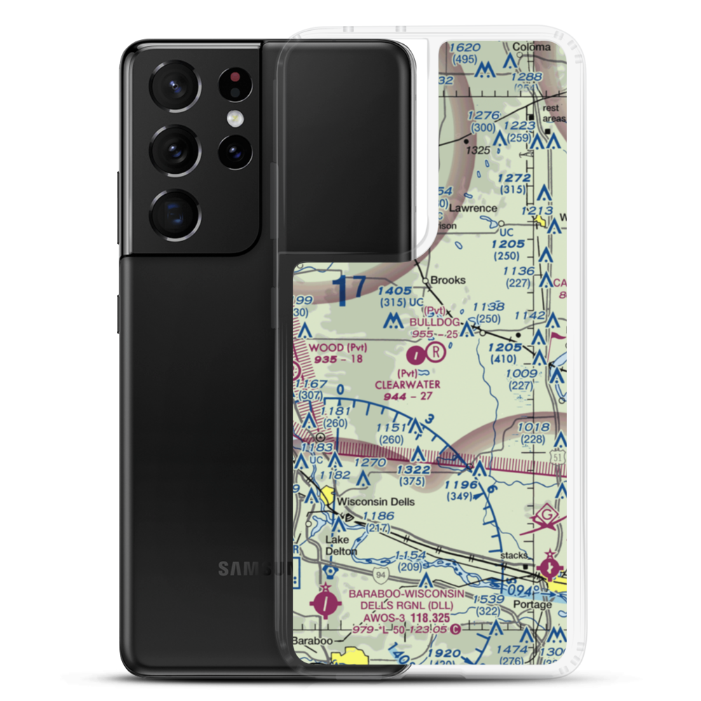 Bulldog Ranch Airport (2WI9) VFR Sectional Samsung Case Samsung Galaxy S21 Ultra model shown