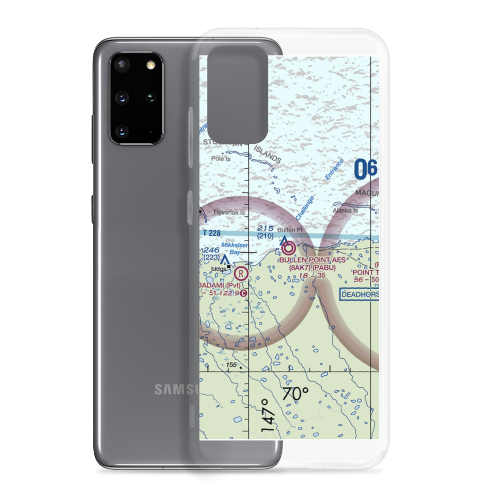 Bullen Point Air Force Station Airport (8AK7) VFR Sectional Samsung Case Samsung Galaxy S20 Plus model shown