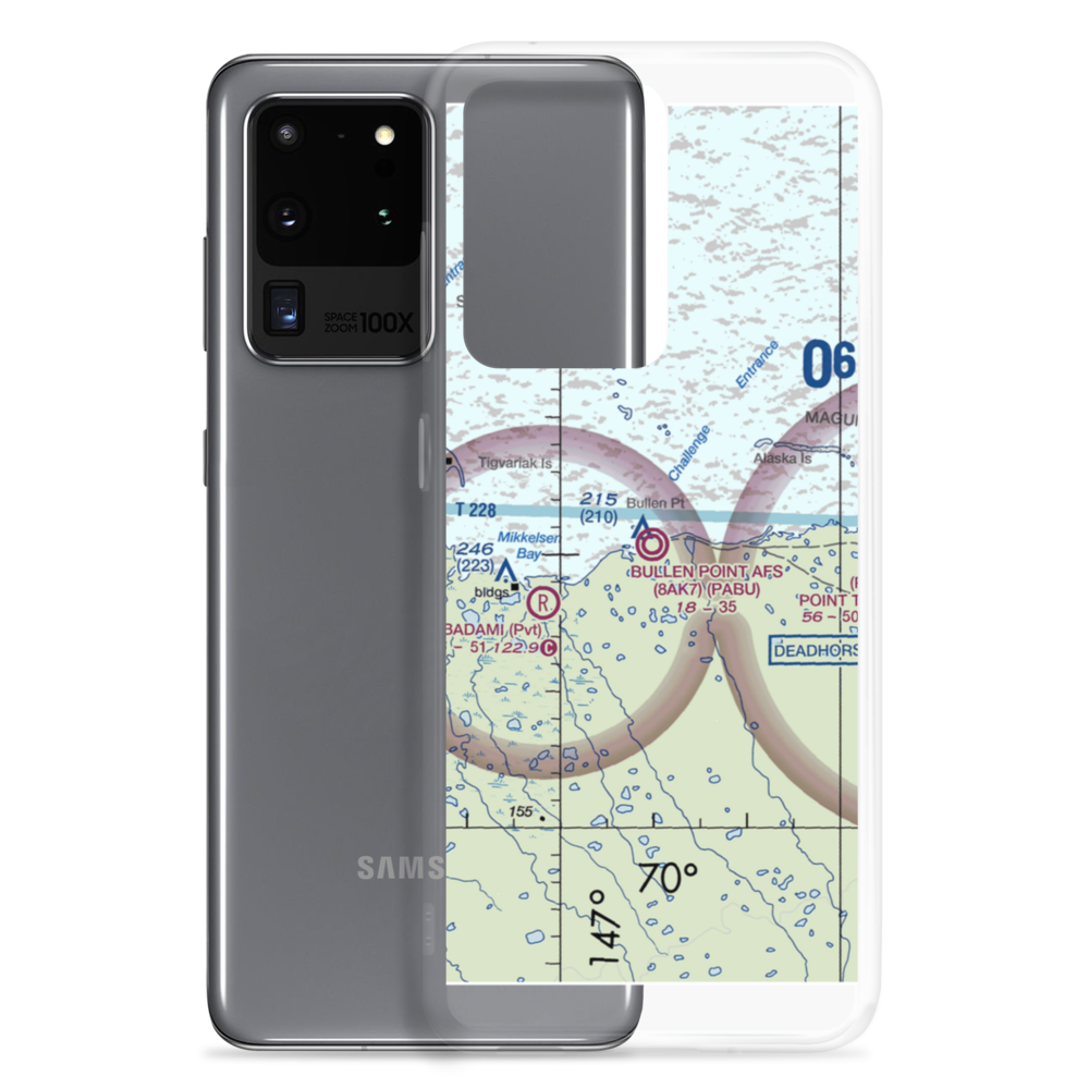 Bullen Point Air Force Station Airport (8AK7) VFR Sectional Samsung Case Samsung Galaxy S20 Ultra model shown