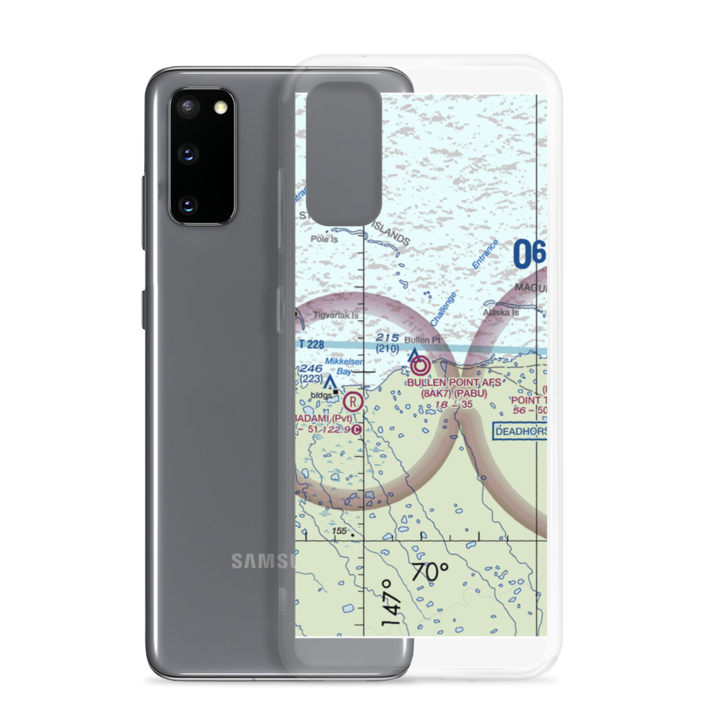 Bullen Point Air Force Station Airport (8AK7) VFR Sectional Samsung Case Samsung Galaxy S20 model shown