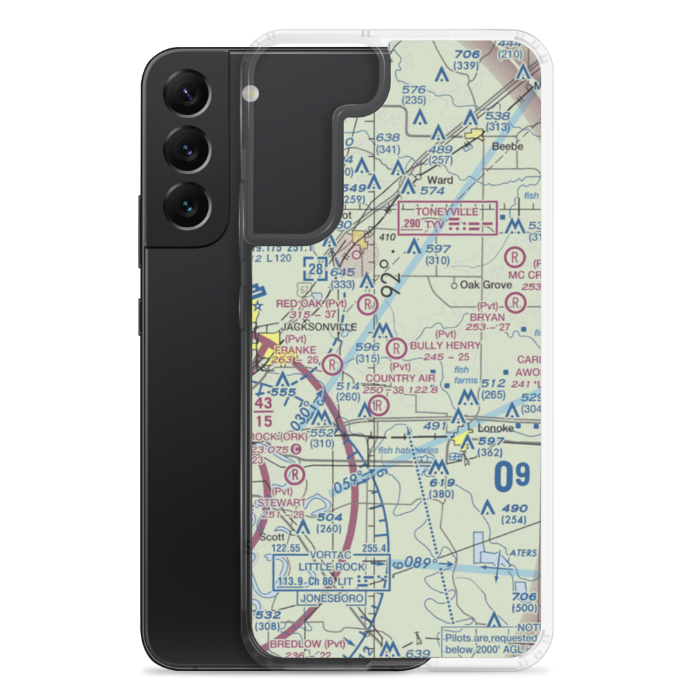 Bully Henry Airport (2AR0) VFR Sectional Samsung Case Samsung Galaxy S22 Plus model shown