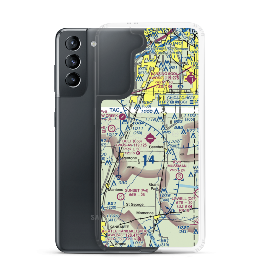 Bult Field (C56) VFR Sectional Samsung Case Samsung Galaxy S21 model shown