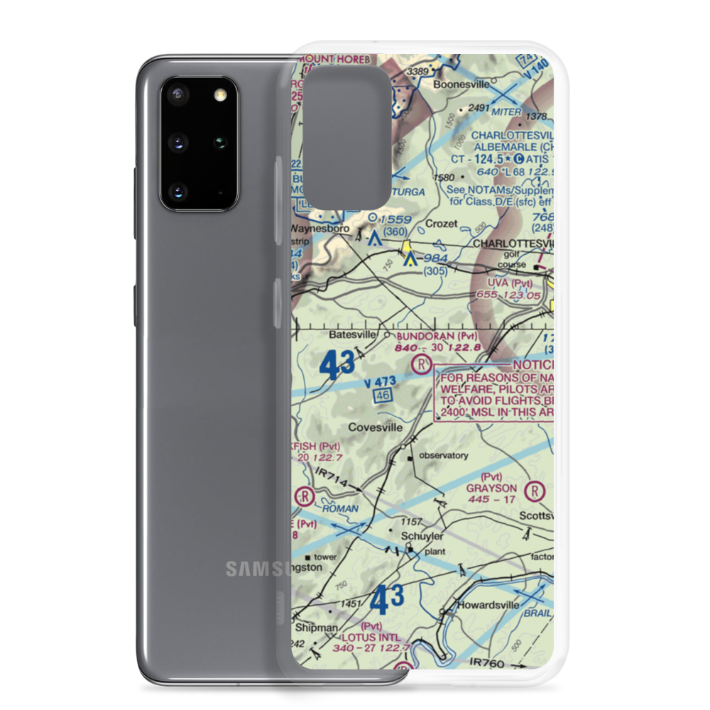 Bundoran Airport (VA18) VFR Sectional Samsung Case Samsung Galaxy S20 Plus model shown
