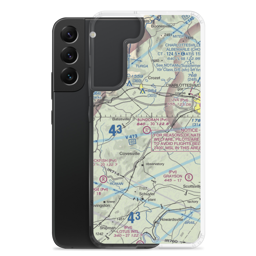 Bundoran Airport (VA18) VFR Sectional Samsung Case Samsung Galaxy S22 Plus model shown