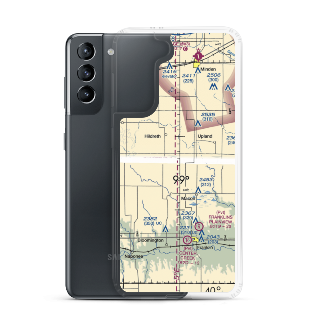 Bunger Field (81NE) VFR Sectional Samsung Case Samsung Galaxy S21 model shown