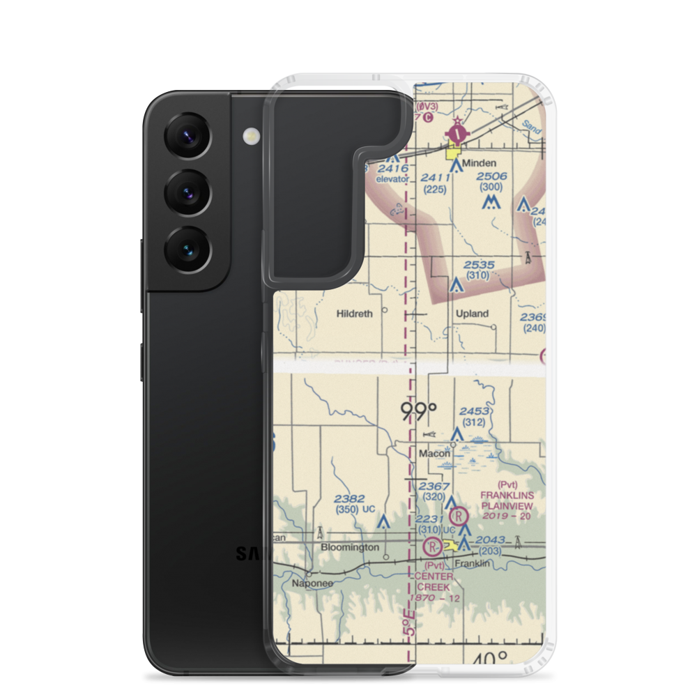 Bunger Field (81NE) VFR Sectional Samsung Case Samsung Galaxy S22 model shown