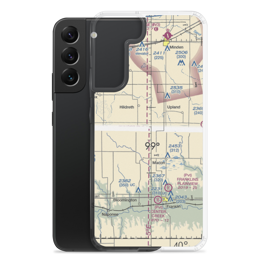 Bunger Field (81NE) VFR Sectional Samsung Case Samsung Galaxy S22 Plus model shown