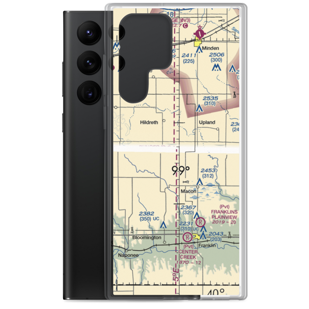 Bunger Field (81NE) VFR Sectional Samsung Case Samsung Galaxy S22 Ultra model shown