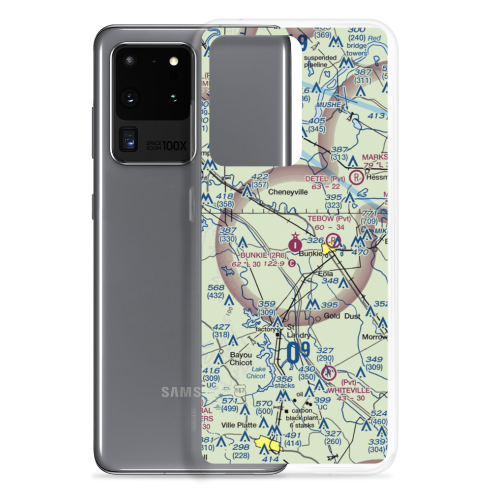 Bunkie Municipal Airport (2R6) VFR Sectional Samsung Case Samsung Galaxy S20 Ultra model shown