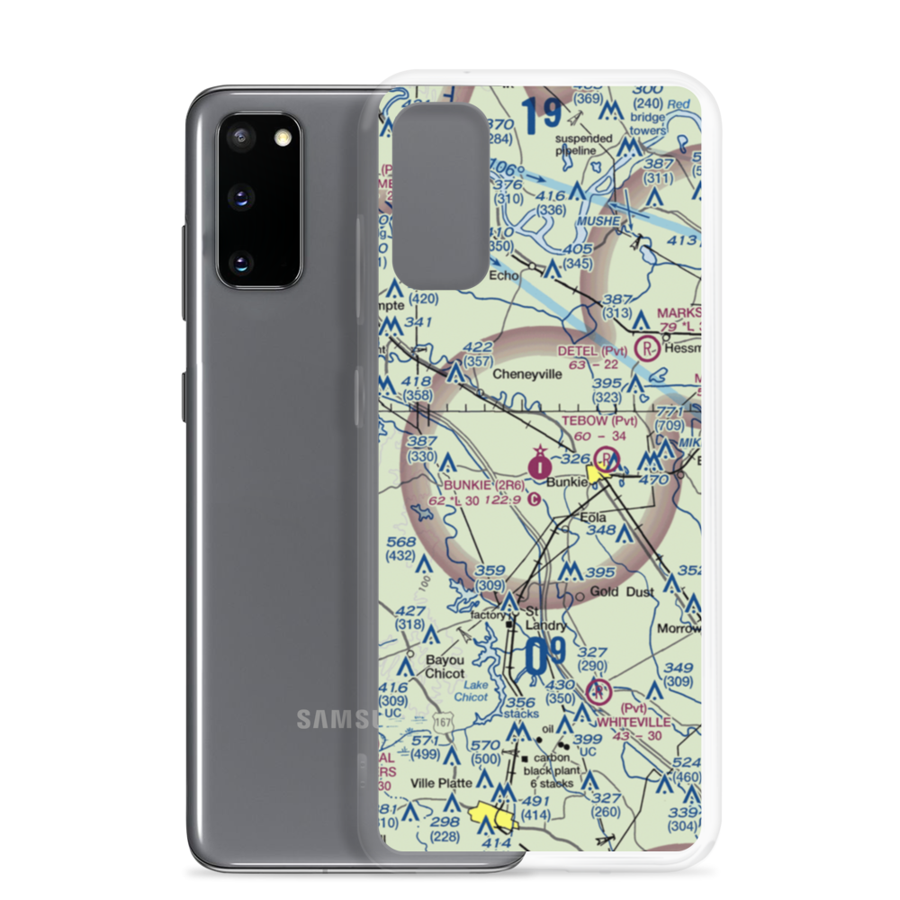 Bunkie Municipal Airport (2R6) VFR Sectional Samsung Case Samsung Galaxy S20 model shown