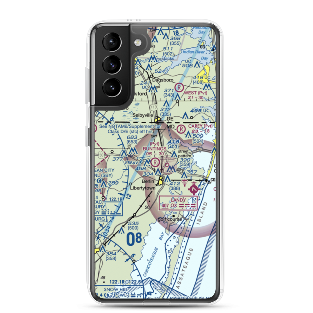 Bunting's Field (4MD1) VFR Sectional Samsung Case Samsung Galaxy S21 Plus model shown