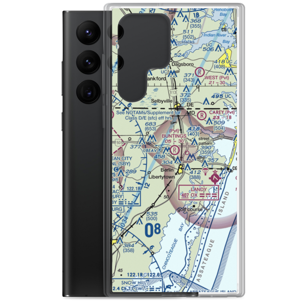 Bunting's Field (4MD1) VFR Sectional Samsung Case Samsung Galaxy S22 Ultra model shown