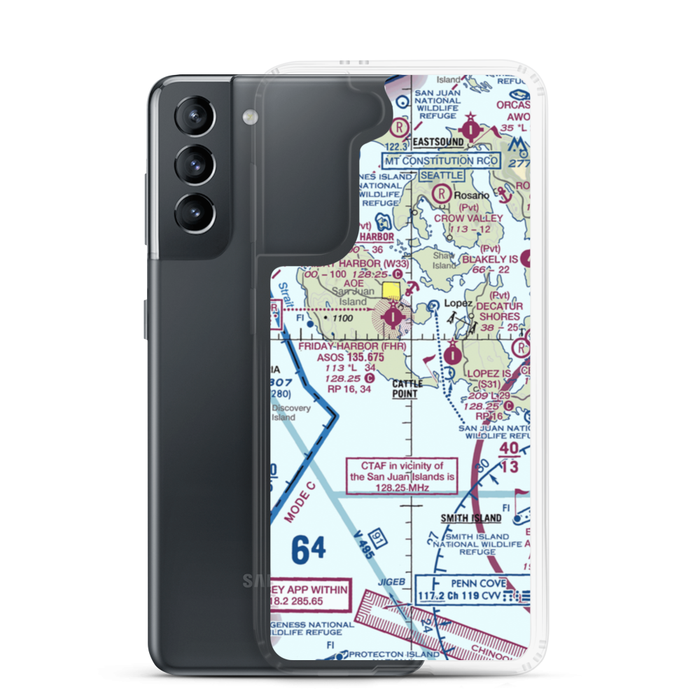 Burden Field-(Rabbit Run) Airport (61WA) VFR Sectional Samsung Case Samsung Galaxy S21 model shown