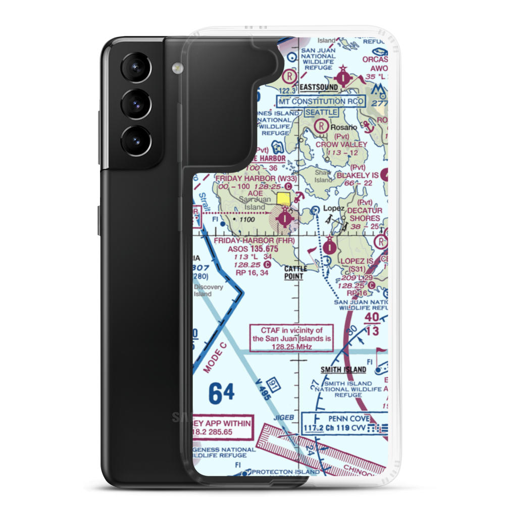 Burden Field-(Rabbit Run) Airport (61WA) VFR Sectional Samsung Case Samsung Galaxy S21 Plus model shown