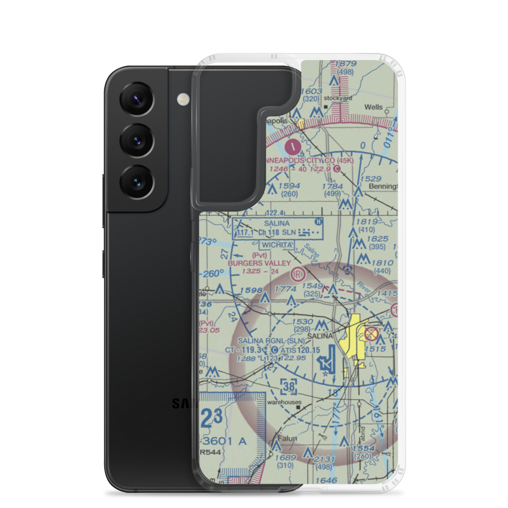 Burger's Valley Airport (58KS) VFR Sectional Samsung Case Samsung Galaxy S22 model shown