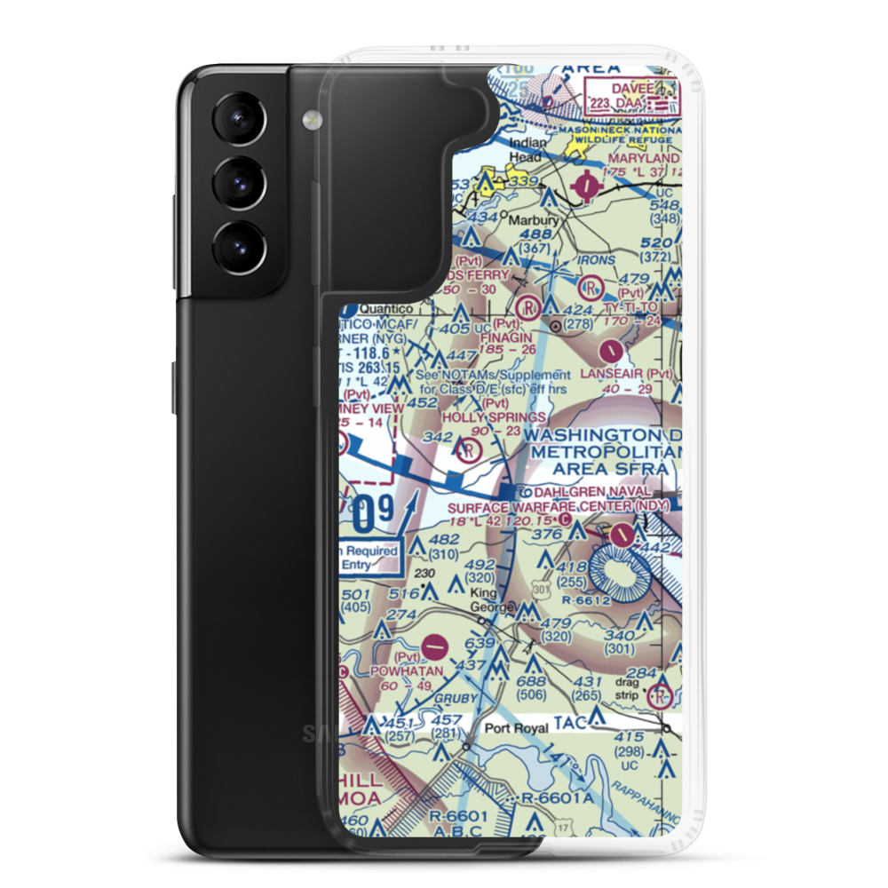 Burgess Field (8MD6) VFR Sectional Samsung Case Samsung Galaxy S21 Plus model shown