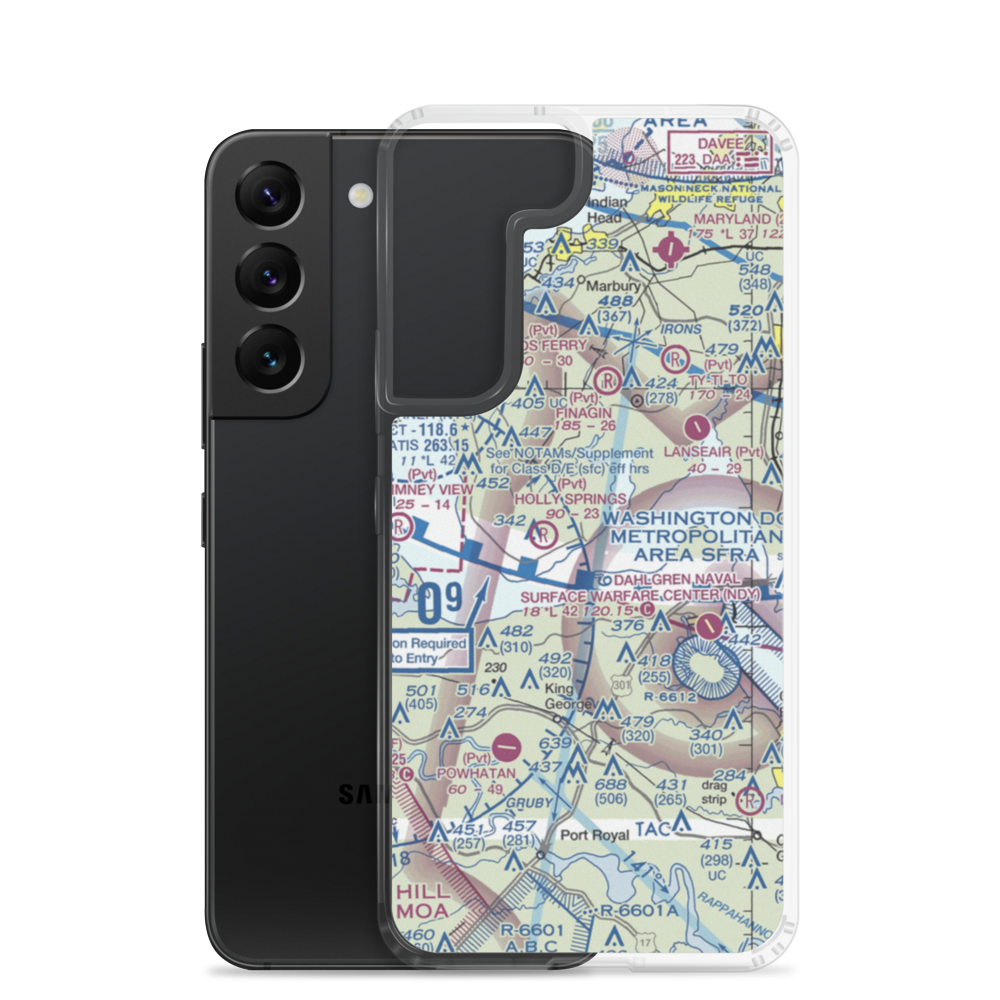 Burgess Field (8MD6) VFR Sectional Samsung Case Samsung Galaxy S22 model shown