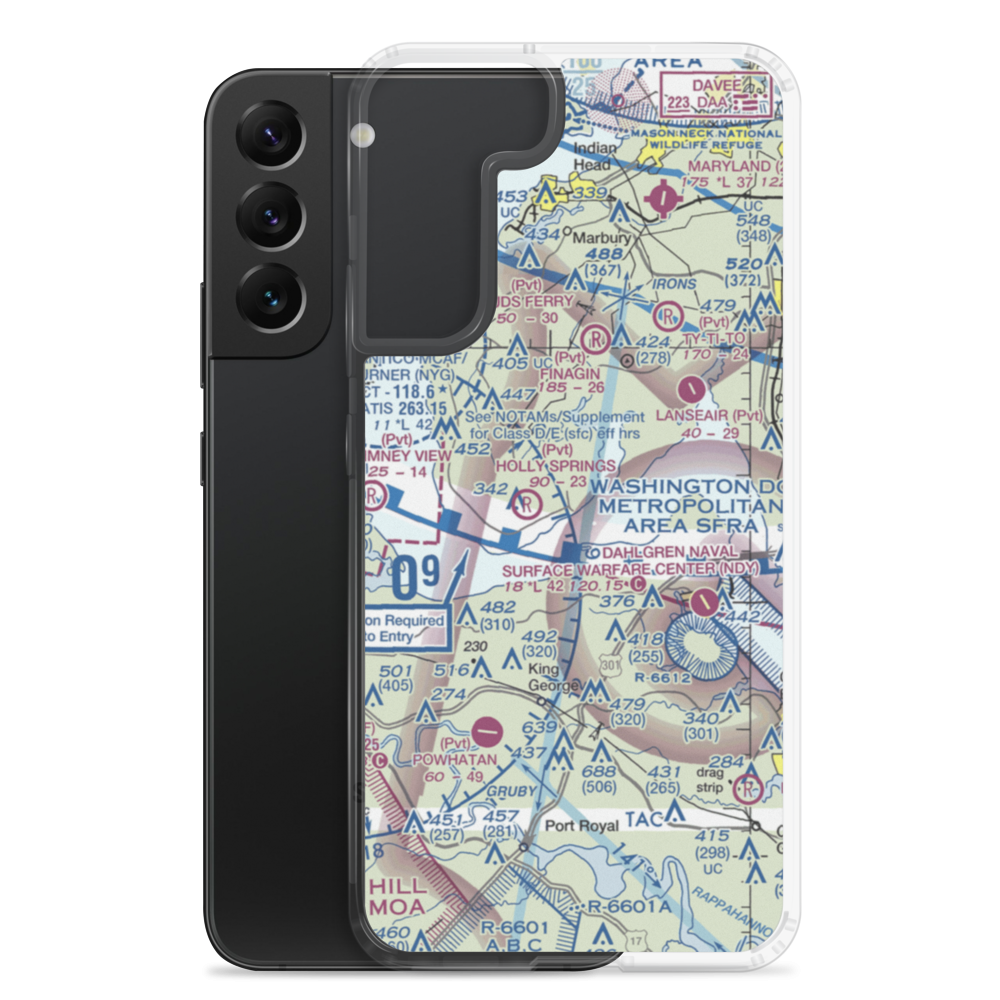 Burgess Field (8MD6) VFR Sectional Samsung Case Samsung Galaxy S22 Plus model shown
