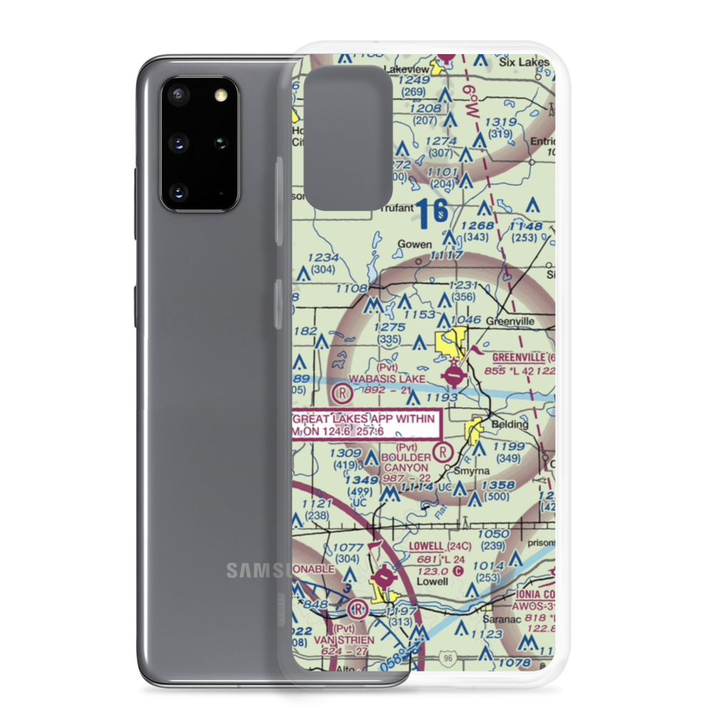Burgess Lake Seaplane Base (50MI) VFR Sectional Samsung Case Samsung Galaxy S20 Plus model shown