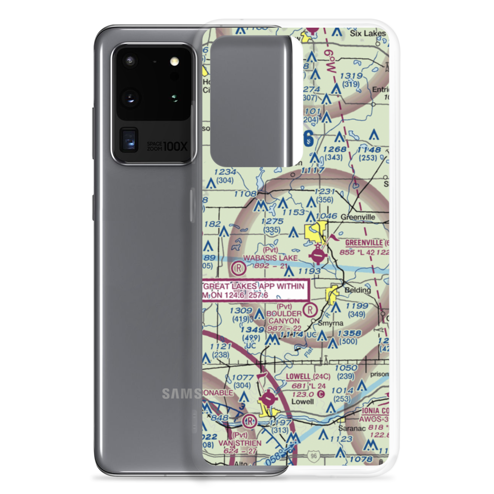 Burgess Lake Seaplane Base (50MI) VFR Sectional Samsung Case Samsung Galaxy S20 Ultra model shown