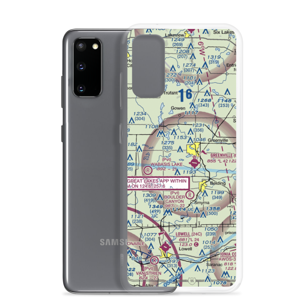 Burgess Lake Seaplane Base (50MI) VFR Sectional Samsung Case Samsung Galaxy S20 model shown