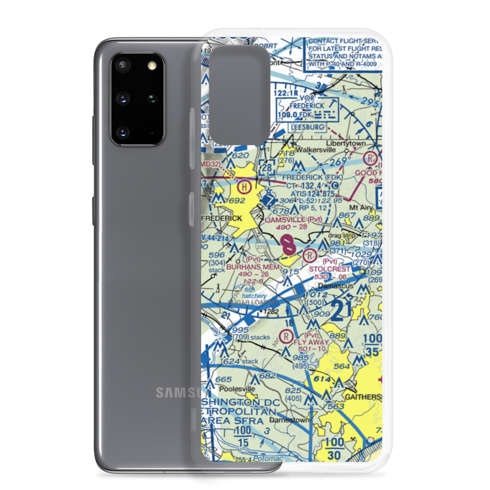 Burhans Memorial Airport (3MD0) VFR Sectional Samsung Case Samsung Galaxy S20 Plus model shown
