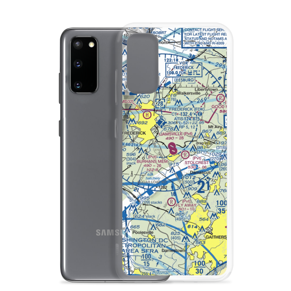 Burhans Memorial Airport (3MD0) VFR Sectional Samsung Case Samsung Galaxy S20 model shown