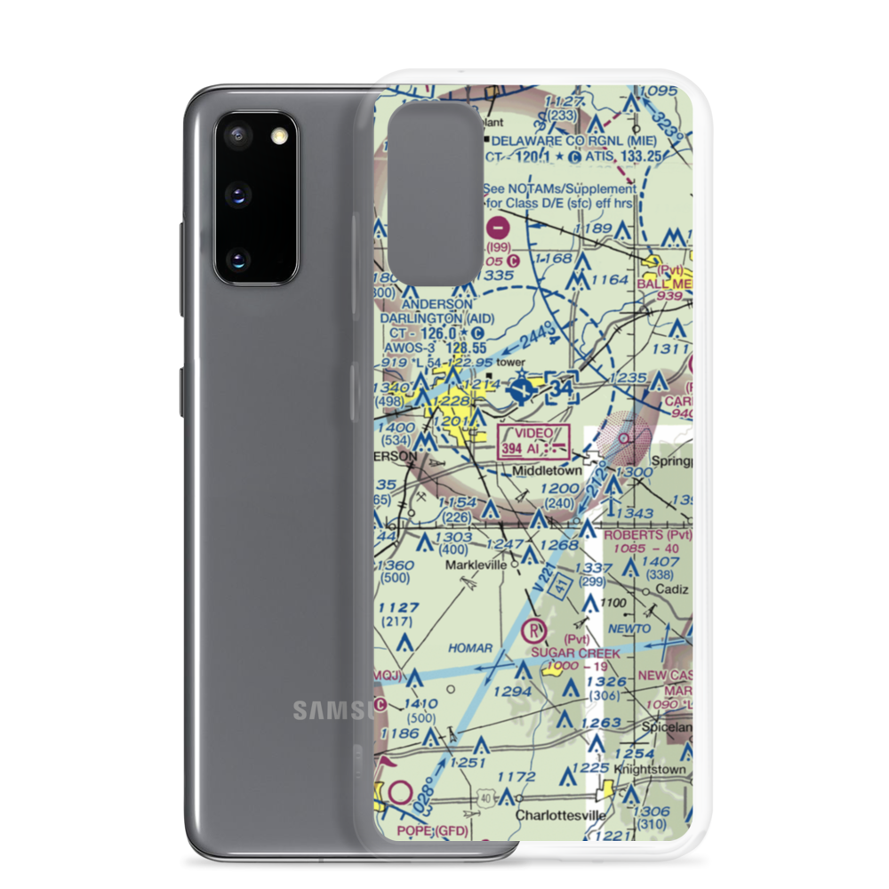 Burk Personal Use Airport (34II) VFR Sectional Samsung Case Samsung Galaxy S20 model shown