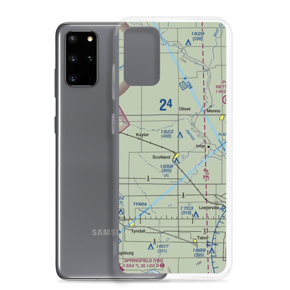 Burke Field (1SD1) VFR Sectional Samsung Case Samsung Galaxy S20 Plus model shown