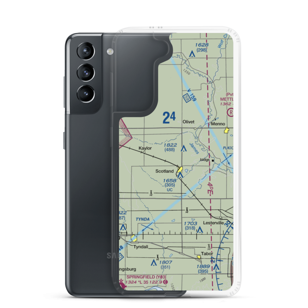 Burke Field (1SD1) VFR Sectional Samsung Case Samsung Galaxy S21 model shown