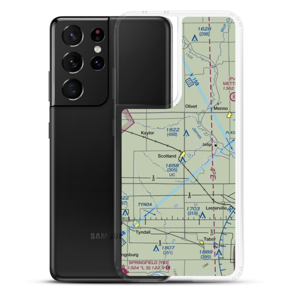 Burke Field (1SD1) VFR Sectional Samsung Case Samsung Galaxy S21 Ultra model shown