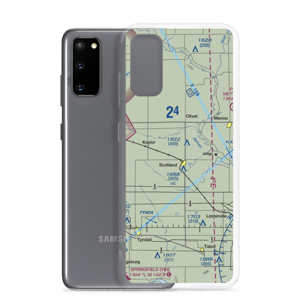 Burke Field (1SD1) VFR Sectional Samsung Case Samsung Galaxy S20 model shown