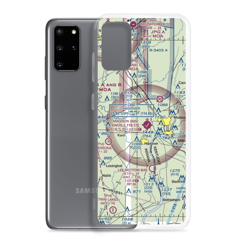 Burke's Airport (II53) VFR Sectional Samsung Case Samsung Galaxy S20 Plus model shown