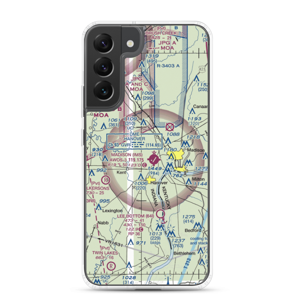 Burke's Airport (II53) VFR Sectional Samsung Case Samsung Galaxy S22 Plus model shown