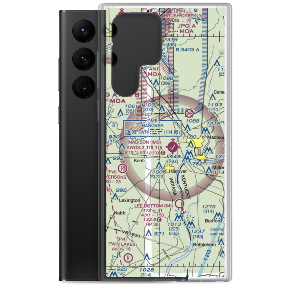 Burke's Airport (II53) VFR Sectional Samsung Case Samsung Galaxy S22 Ultra model shown