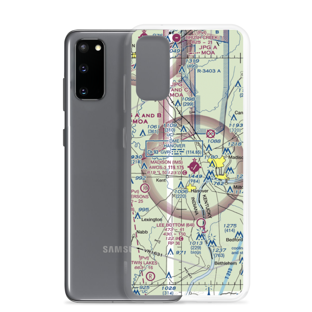 Burke's Airport (II53) VFR Sectional Samsung Case Samsung Galaxy S20 model shown