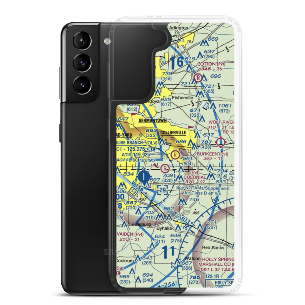 Burkeen Field (TN70) VFR Sectional Samsung Case Samsung Galaxy S21 Plus model shown